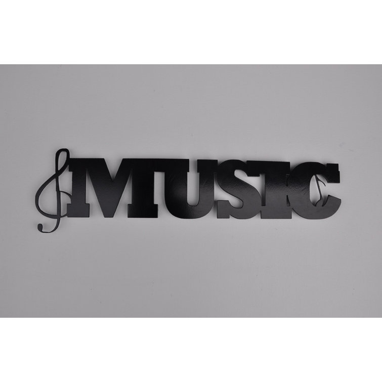 Zoomie Kids Metal Music Word Wall Décor & Reviews Wayfair